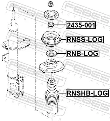 FEBEST Protective Cap/Bellow, shock absorber (RNSHB-LOG)