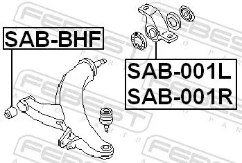 FEBEST Mounting, control/trailing arm (SAB-001L)