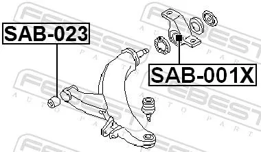 FEBEST Mounting, control/trailing arm (SAB-023)