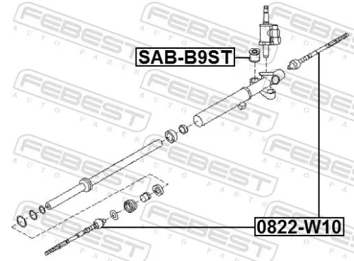 FEBEST Mounting, steering gear (SAB-B9ST)
