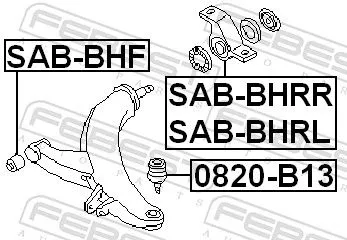 FEBEST Mounting, control/trailing arm (SAB-BHRL)