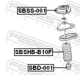 FEBEST Rubber Buffer, suspension (SBD-001)