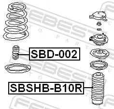 FEBEST Rubber Buffer, suspension (SBD-002)