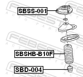 FEBEST Rubber Buffer, suspension (SBD-004)