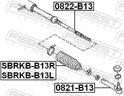FEBEST Bellow, steering (SBRKB-B13L)