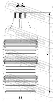 FEBEST Dust Cover Kit, shock absorber (SBSHB-B13R-KIT)