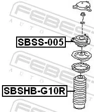 FEBEST Protective Cap/Bellow, shock absorber (SBSHB-G10R)