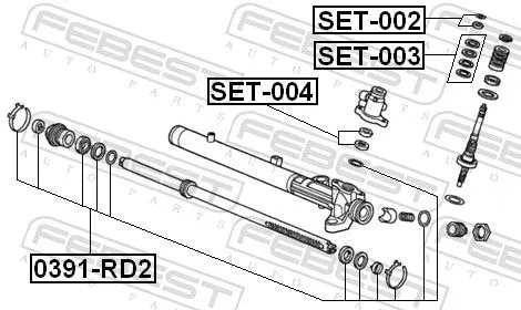 FEBEST Repair Kit, steering gear (SET-003)