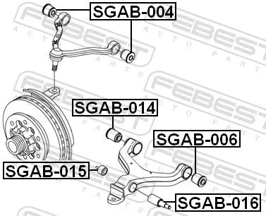 FEBEST Mounting, control/trailing arm (SGAB-015)