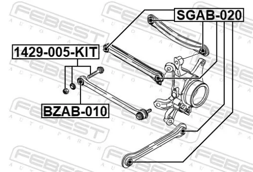 FEBEST Mounting, control/trailing arm (SGAB-020)