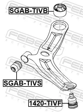 FEBEST Mounting, control/trailing arm (SGAB-TIVB)