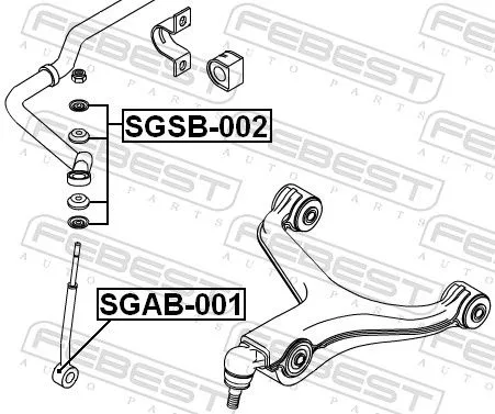 FEBEST Mounting, axle strut (SGSB-002)