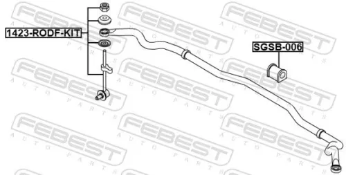 FEBEST Mounting, stabiliser bar (SGSB-006)