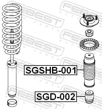 FEBEST Protective Cap/Bellow, shock absorber (SGSHB-001)
