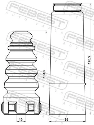 FEBEST Dust Cover Kit, shock absorber (SKSHB-YETR-KIT)