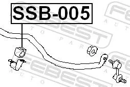 FEBEST Mounting, stabiliser bar (SSB-005)