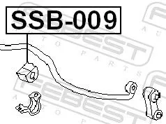 FEBEST Mounting, stabiliser bar (SSB-009)