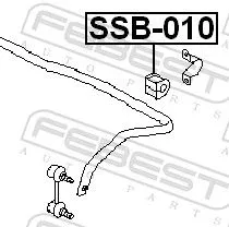 FEBEST Mounting, stabiliser bar (SSB-010)