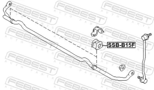 FEBEST Mounting, stabiliser bar (SSB-B15F)