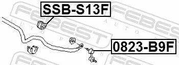 FEBEST Mounting, stabiliser bar (SSB-S13F)