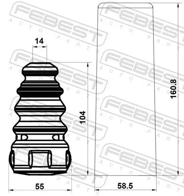 FEBEST Dust Cover Kit, shock absorber (STSHB-ALTR-KIT)