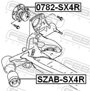 FEBEST Bushing, axle beam (SZAB-SX4R)