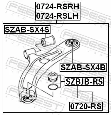 FEBEST Repair kit, supporting/ball joint (SZBJB-RS)