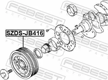 FEBEST Belt Pulley, crankshaft (SZDS-JB416)