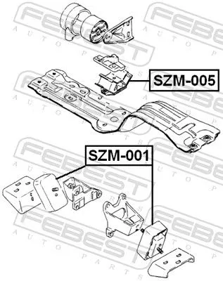 FEBEST Mounting, engine (SZM-005)
