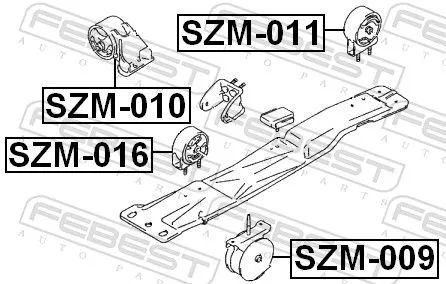 FEBEST Mounting, engine (SZM-009)