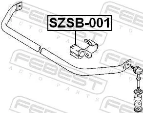 FEBEST Mounting, stabiliser bar (SZSB-001)