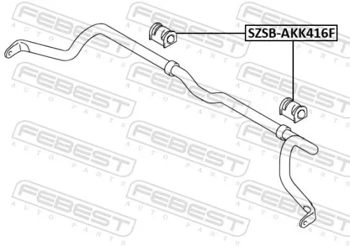 FEBEST Mounting, stabiliser bar (SZSB-AKK416F)