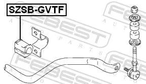 FEBEST Mounting, stabiliser bar (SZSB-GVTF)