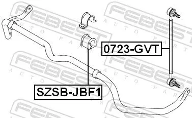 FEBEST Mounting, stabiliser bar (SZSB-JBF1)