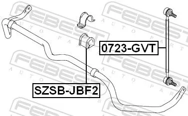 FEBEST Mounting, stabiliser bar (SZSB-JBF2)
