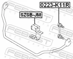 FEBEST Mounting, stabiliser bar (SZSB-JM)