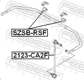 FEBEST Mounting, stabiliser bar (SZSB-RSF)