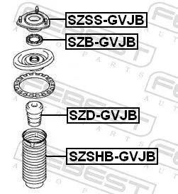 FEBEST Protective Cap/Bellow, shock absorber (SZSHB-GVJB)
