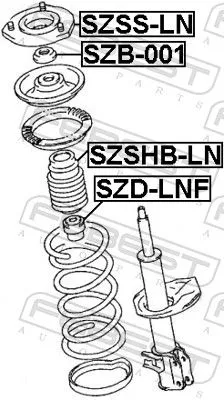FEBEST Protective Cap/Bellow, shock absorber (SZSHB-LN)