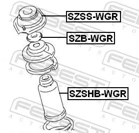 FEBEST Protective Cap/Bellow, shock absorber (SZSHB-WGR)