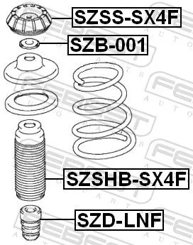 FEBEST Suspension Strut Support Mount (SZSS-SX4F)