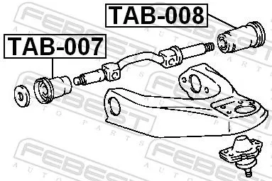 FEBEST Mounting, control/trailing arm (TAB-007)