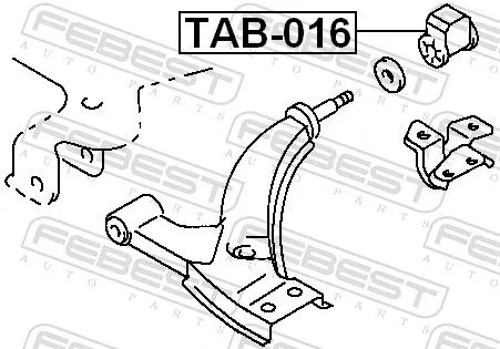 FEBEST Mounting, control/trailing arm (TAB-016)