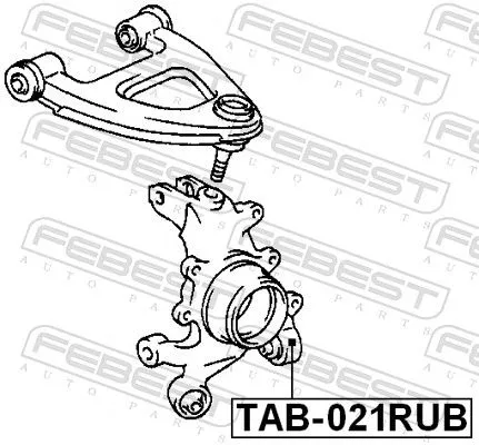 FEBEST Mounting, control/trailing arm (TAB-021RUB)