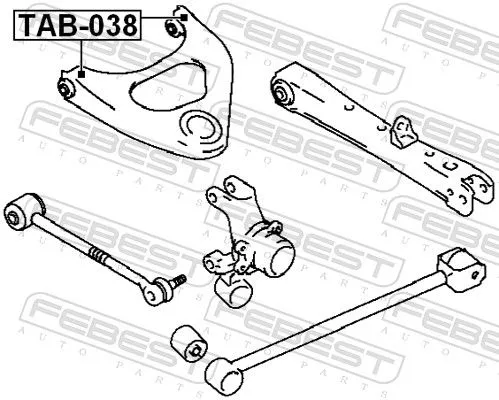 FEBEST Mounting, control/trailing arm (TAB-038)