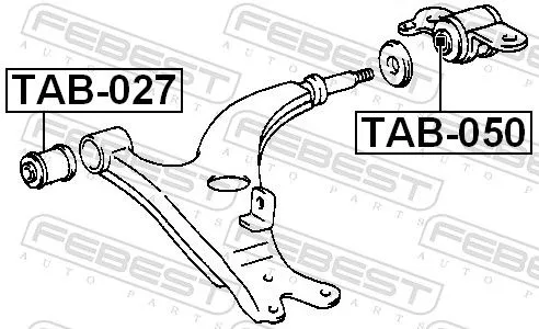 FEBEST Mounting, control/trailing arm (TAB-050)