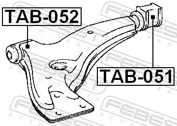 FEBEST Mounting, control/trailing arm (TAB-052)