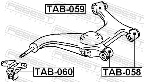 FEBEST Mounting, control/trailing arm (TAB-059)