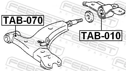 FEBEST Mounting, control/trailing arm (TAB-070)
