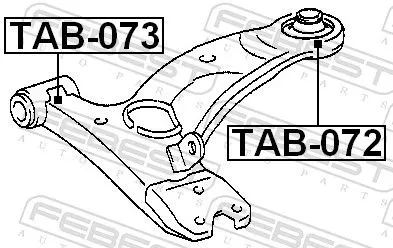 FEBEST Mounting, control/trailing arm (TAB-072)